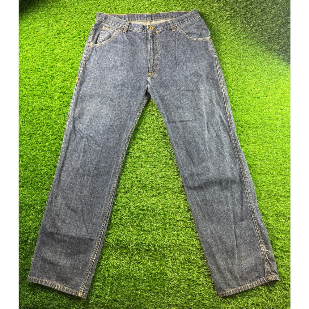 Polo Jeans Co Mens Carpenter Jeans Blue Denim Sz 34x34 6 Pocket RL Vintage Logo